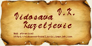 Vidosava Kuzeljević vizit kartica